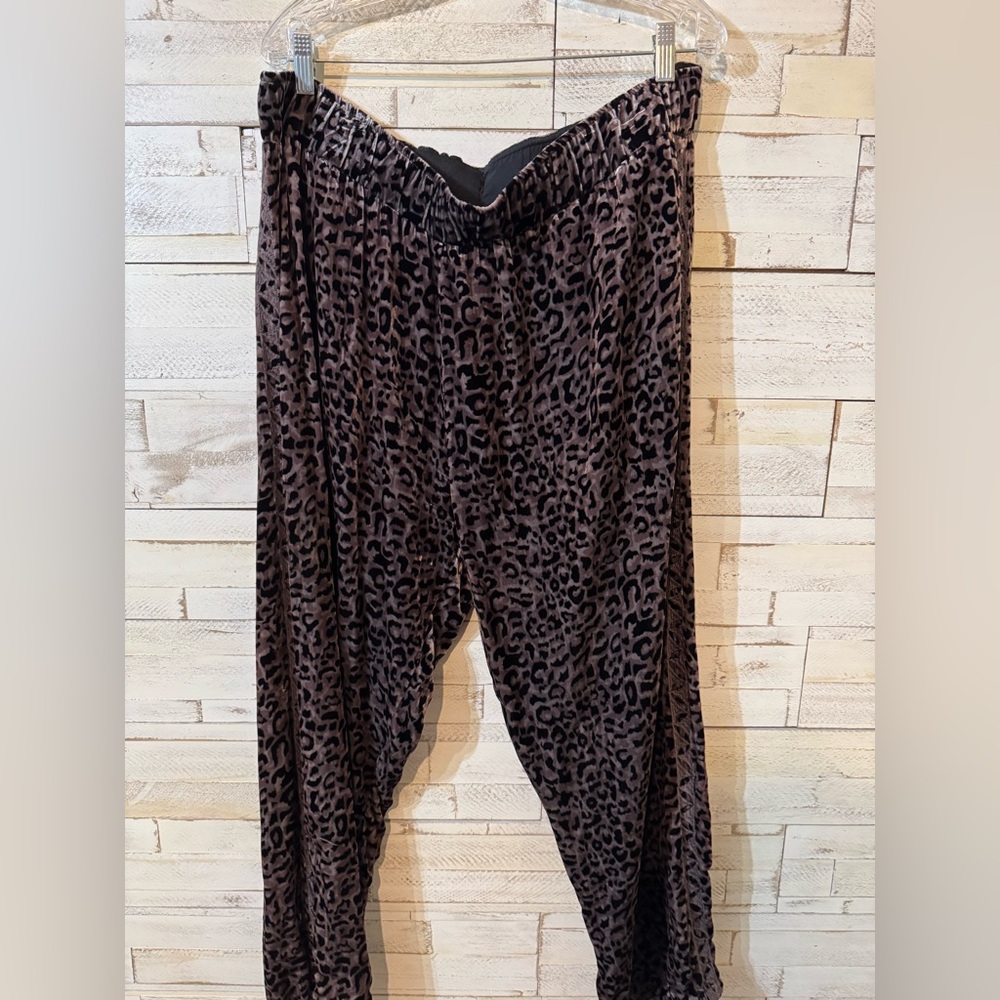 Johnny Was Leopard Print Track Pants